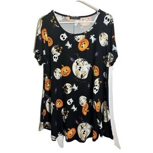 monnuro womens Halloween short‎ sleeve shirt size 1X plus